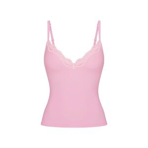 SKIMS Fits Everybody Push Up Bubblegum Pink Lace Tank